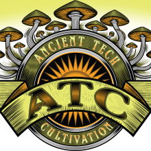 Ancient Tech Cultivation logo design. Design, Traditional illustration, Br, ing, Identit, Graphic Design, Screen Printing, Vector Illustration, Logo Design, Digital Illustration, and Digital Drawing project by Matt Curtis - 08.07.2017
