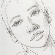 Mi proyecto del curso: Sketchbook de retrato: explora el rostro humano. Sketching, Drawing, Portrait Drawing, Artistic Drawing, and Sketchbook project by elchivo - 03.28.2024