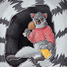 The Lemur (What does the lemur say?). Design de personagens, Desenho a lápis, Desenho e Ilustração infantil projeto de Buse Ergül Kargı - 28.03.2024