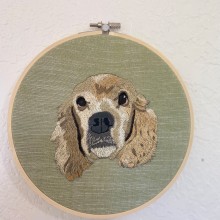 My project for course: Lively Pet Portraits: Fur Embroidery Techniques. Arts, Crafts, Embroider, Lifest, le, and Textile Design project by letycastro - 03.22.2023