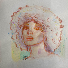 Mi proyecto del curso: Dibujo de retratos llamativos con lápices de colores. Drawing, Portrait Drawing, Sketchbook, and Colored Pencil Drawing project by pardo2004 - 04.01.2024