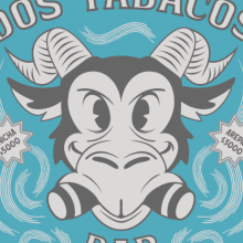 Dos Tabacos Bar - Sketch to Final. Design, Design de personagens e Ilustração vetorial projeto de Juan Manuel Sánchez Franco - 01.04.2024