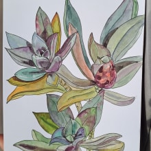 My project for course: Botanical Sketchbooking: A Meditative Approach. Un proyecto de Ilustración tradicional, Bocetado, Dibujo, Pintura a la acuarela, Ilustración botánica y Sketchbook de Kate - 01.04.2024