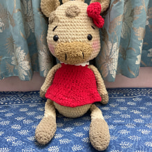 My project for course: Crocheting Amigurumi Animals for Beginners. To, Design, Crochet, Amigurumi, and Textile Design project by Barnali Guha - 04.01.2024