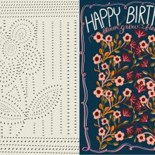 Birthday Greetings Card. Lettering, Creativit, and Digital Illustration project by Pronoti Basu - 04.02.2024