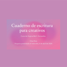 Mi proyecto del curso: Cuaderno de escritura para creativos. Un proyecto de Creatividad, Sketchbook, Escritura creativa, Gestión y productividad							 de chariruizq - 03.04.2024