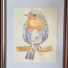 My project for course: Artistic Watercolor Techniques for Illustrating Birds. Traditional illustration, Watercolor Painting, Realistic Drawing, and Naturalistic Illustration project by Shirley Salguero - 04.04.2024