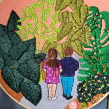 Mi proyecto del curso: Introducción al bordado botánico. Embroider, Textile Illustration, and Textile Design project by Nicole Vargas - 03.25.2023