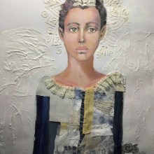 EARLY ART - Lesson with artist Kate Thompson. Un proyecto de Artesanía, Multimedia, Pintura, Collage, Creatividad y Pintura al óleo de Janet Byers - 04.04.2024