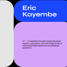 Mon projet du cours : HTLM, CSS et JavaScript pour débutants. Un projet de Programmation, Webdesign, Développement web, CSS, HTML, JavaScript , et Développement de produits numériques de Eric Kayembe - 06.04.2024