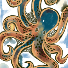Octopus. Ilustração tradicional projeto de sophie_marseille - 06.04.2024