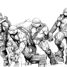 Tortugas ninja. Ilustração tradicional, Animação, Design de personagens, e Comic projeto de Jose Manuel Amaro López - 06.04.2024