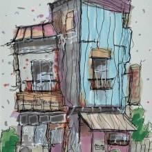 My project for course: Expressive Architectural Sketching with Colored Markers. Sketching, Drawing, Architectural Illustration, Sketchbook & Ink Illustration project by michaelbroderick27 - 04.07.2024