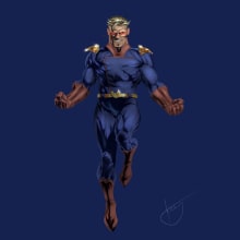 Mi proyecto del curso: Ilustración para cómics: anatomía de un superhéroe. Ilustração tradicional, Design de personagens, Comic, e Desenho anatômico projeto de Keevin Ogando - 31.03.2024