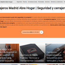 Cerrajeros Madrid. Un proyecto de Diseño, Diseño Web, Desarrollo Web y Diseño de logotipos de Ignacio Cruz - 02.03.2024