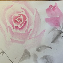 My project for course: Sumi-e Painting with Color for Floral Illustrations. Traditional illustration, Fine Arts, Painting, Botanical Illustration & Ink Illustration project by Molli Woodtagger - 04.09.2024
