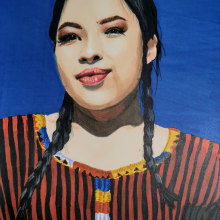 Joven indigena. Ilustração tradicional, e Artes plásticas projeto de Walter Aguaré - 03.04.2024