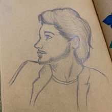 My project for course: Portrait Sketchbooking: Explore the Human Face. Esboçado, Desenho, Desenho de retrato, Desenho artístico, e Sketchbook projeto de Aleja Becerra - 03.02.2022