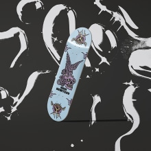 Tablas de Skate / Skate Decks / 2024. Een project van  Ontwerp, Traditionele illustratie, Grafisch ontwerp,  Creativiteit, Digitale illustratie, Printen,  Concept art,  Artistieke tekening y Digitaal ontwerp van Usui Benitesu - 08.04.2024