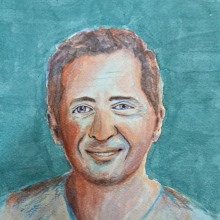 My project for course: Artistic Portrait with Watercolors. Un progetto di Belle arti, Pittura, Pittura ad acquerello, Ritratto illustrato e Disegno di ritratti di Gowtham Raj - 10.04.2024