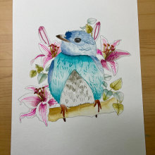 My project for course: Naturalist Illustrations with Watercolors: Drawing and Composition. Traditional illustration, Drawing, Watercolor Painting, and Naturalistic Illustration project by Green Owl Arts LLC - 04.12.2024