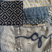 Sashiko Studio Jeans. Artesanato, Moda, Bordado, e Design têxtil projeto de zenstitching - 12.04.2024