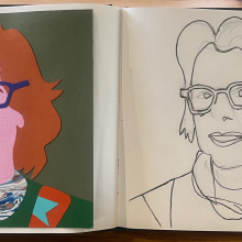 A delve into a self portrait illustration using paper collage. Un proyecto de Collage, Papercraft y Sketchbook de Debbie McCart - 13.04.2024