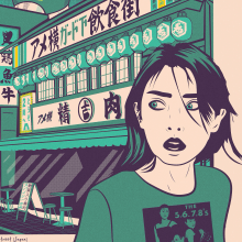 Ilustración vectorial Mazinger Z Tokyo city. Vector Illustration, and Digital Illustration project by Carlos Cantero Real - 04.13.2024