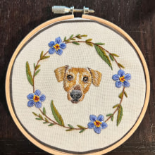 My project for course: Embroidered Pet Miniatures with Needle Painting. Design de joias, e Bordado projeto de mg810 - 14.04.2024