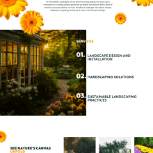 Landing Page for GreenHarbor Landscape company. Un proyecto de UX / UI, Diseño Web, Diseño mobile, Diseño digital, Diseño de apps y Diseño de producto digital de Alicja Starzycka - 14.04.2024