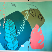 Mein Abschlussprojekt für den Kurs: Wandmalerei für Innenräume. Un proyecto de Pintura, Interiorismo, Diseño de espacios y Pintura decorativa de Débora Carvalho Duarte - 12.04.2023
