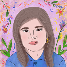 Mi proyecto del curso: Ilustración de retratos: Adobe Fresco para principiantes. Un proyecto de Ilustración digital e Ilustración de retrato de Jenny - 14.04.2024