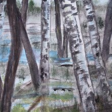 Mein Abschlussprojekt für den Kurs: Atmosphärische Landschaften in Aquarell. Un proyecto de Bellas Artes, Pintura y Pintura a la acuarela de tokad - 15.04.2024