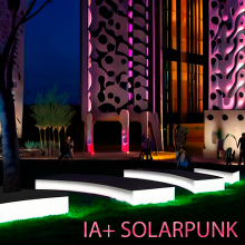 SCULPTURE FURNITURE DESIGN SOLARPUNK_ URBAN etc.... Un proyecto de 3D, Arquitectura, Diseño de producto e Inteligencia Artificial de Laura Lidia Rosa - 15.04.2024