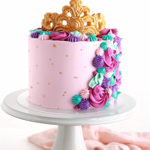 Princess Birthday Cake. Design, Culinária, Fotografia gastronômica, Artes culinárias, Food St, e ling projeto de Whitney DePaoli (Sugar & Sparrow) - 17.04.2024