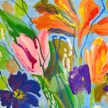 My project for course: Expressive Floral Painting with Acrylic Paint. Artes plásticas, Pintura, Pintura Acrílica e Ilustração botânica projeto de Olha Dovhan-Levytska - 17.04.2024