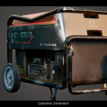 3D Prop art Gasoline Generator. 3D, 3D Modeling, Video Games, and Game Design project by Andres Florian - 04.17.2024