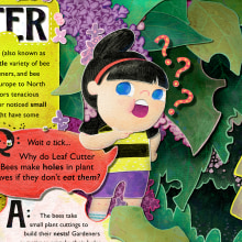 Leafcutter Bees. Information Design, Digital Illustration, and Children's Illustration project by Terri Lemire-Wilson - 02.24.2024