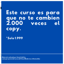 Mi proyecto del curso: Copywriting para copywriters. Advertising, Cop, writing, Stor, telling, and Communication project by soniaalcuva - 04.16.2024