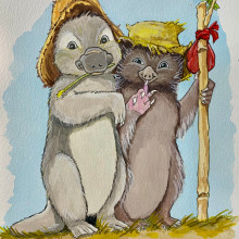 The Puggle Boys. Un proyecto de Diseño de personajes, Pintura a la acuarela e Ilustración infantil de Marianne Wainwright - 17.04.2024