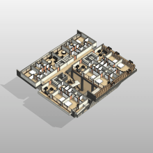 My project for course: Modeling for Parametric Buildings with Revit  Ein Projekt aus dem Bereich 3D, Architektur, Innenarchitektur, 3-D-Modellierung, Digitale Architektur und ArchVIZ von Juan Tribin - 16.04.2024