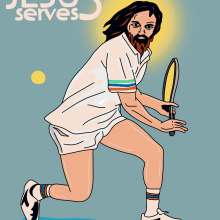 Jesus Serves. Vector Illustration, and Digital Illustration project by woodcutter Manero - 03.22.2024