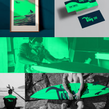 TERRY SURF. Direção de arte, Br, ing e Identidade, Consultoria criativa, Design gráfico, e Design de logotipo projeto de David R. Rois Mendoza - 19.04.2024