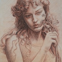 Pondering. Fine Arts, Sketching, Drawing, Portrait Drawing, Realistic Drawing, and Artistic Drawing project by agathalopespopolo - 04.18.2024