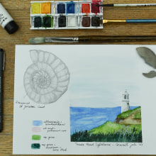 My project for course: Watercolor Travel Journal. Un proyecto de Ilustración tradicional, Pintura a la acuarela, Ilustración arquitectónica y Sketchbook de hdecock10 - 19.04.2024