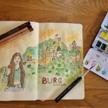 My project for course: Artistic Watercolor Sketching: Dare to Express Your Ideas. Traditional illustration, Sketching, Creativit, Drawing, Watercolor Painting, and Sketchbook project by lisa.hepp - 04.20.2024