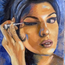 Mi proyecto del curso: Retrato con pintura al óleo: explora la luz y las sombras. Un proyecto de Bellas Artes, Pintura, Ilustración de retrato y Pintura al óleo de Andrea Sellanes - 17.04.2024