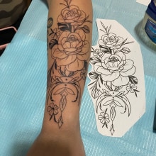 Mon projet du cours : Tatouage pour débutants. Un projet de Conception de tatouage de Kassandra Blanchette - 18.04.2024