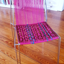 Mein Abschlussprojekt für den Kurs: Seilwebtechniken für farbenfrohe Sitzmöbel. Un projet de Design , Artisanat, Design, Fabrication de mobilier , et Tissage de isabelgasch - 20.04.2024