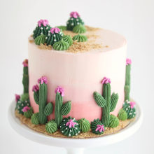 Cactus Cake Design. Design, Cooking, Food Photograph, Culinar, Arts, Food St, and ling project by Whitney DePaoli (Sugar & Sparrow) - 04.17.2024